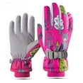 thumbnail image 1 of Guantes de esquí cálidos para niños de invierno, guantes de empalme estampados, 1 of 5