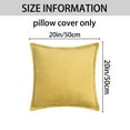 thumbnail image 6 of REGALWOVEN Striped Corduroy Decorative Throw Pillow Covers Pack of 2 Soft Cushion Pillow Cases for Couch Bed Sofa Home Decor Yellow 20 x 20 Inch, 6 of 6