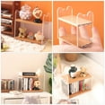 thumbnail image 3 of Doll House Mini Bookshelf Acrylic Walnut Wood Transparent For Children Hobbyists 1Set, 3 of 8
