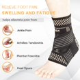 thumbnail image 4 of Wolfrail Ankle Compression Sleeve for Sprained Ankle. 2 PCS Copper Ankle Brace for Women & Men. Breathable Ankle/Arch Support with Removable Strap. Ankle Stabilizer Brace for Injury, 4 of 5