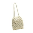 thumbnail image 1 of Bolso de hombro con cuentas, informal, ligero y portátil, ideal para ir de compras o como regalo de cumpleaños. Blanco, 1 of 8