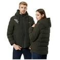thumbnail image 6 of Kmdttou Women's Heated Waterproof Rain Jacket USB Intelligent Constant Temperature Heated Windproof Plus Size Coat For Men And Women Winter 4 Heated Jacket Coat Army Green 2XL, 6 of 7