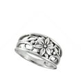 thumbnail image 4 of Oxidized Filigree Flower Daisy Leaf Ring 925 Sterling Silver Band Jewelry Female Male Unisex Size 8, 4 of 4
