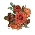 thumbnail image 2 of Flores artificiales para jarrón Arreglo floral Nupcial Sosteniendo Flores Tirando Ramo Ramo de boda para año Nuevo Graduación Decoración Regalo Naranja Colco Ramo de novia, 2 of 8
