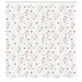 thumbnail image 2 of Ambesonne Cartoon Shower Curtain, Pastel Funny Animals Art, 69"Wx75"L, Peach Pink and Pale Pink, 2 of 4