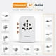 thumbnail image 5 of Adaptador de viaje TESSAN universal con 5 puertos USB (3 USB C), 5 of 7