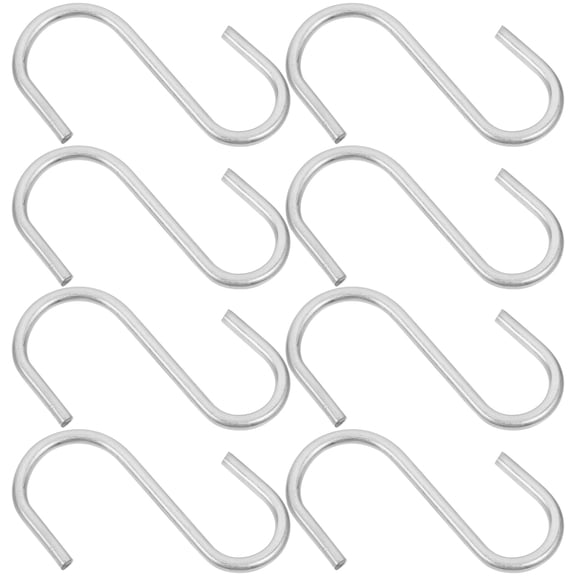 10 Pcs Heavy Duty Zinc Plated S Hooks for Kitchen Utensils, Pots, Pans, Clothes, Closet, Door Hangers, Metal Tool Rack