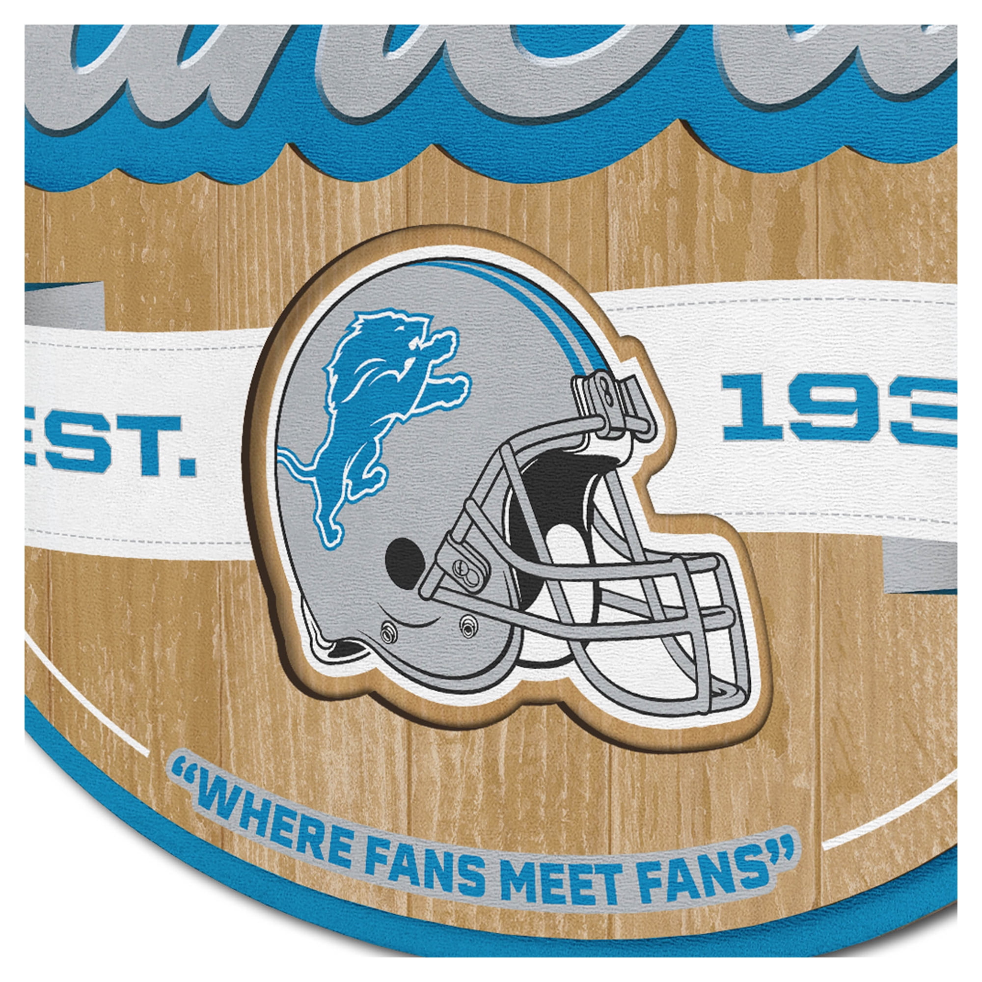 IDNA Detroit Lions 12.5" x 17" Fan Cave Sign