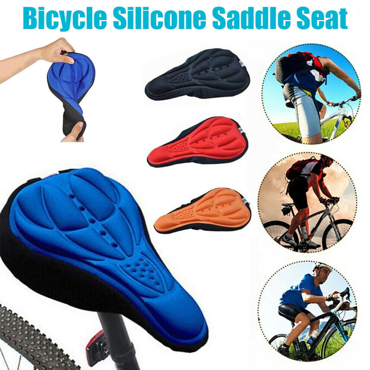 Details about   Comfort Gel Bicycle Saddle Reflective Tape Foam Cycling Seat Suspension Cruiser 