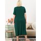 thumbnail image 5 of Women's Plus Size Nightgown Cat Print with Pocket Sleep Dress Sleepwear Dark Green 1X, 5 of 6