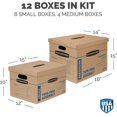 thumbnail image 3 of SmoothMove Classic Moving Kit Boxes TapeAssembly Easy Carry Handles Small Medium (), 3 of 7