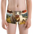thumbnail image 5 of Yiaed Sunflower Cow Pasture Print Boys' Boxer Briefs Cotton Casual Stretch Comfort Boys Boxers - Kids Boxer Briefs Underwear for Boys (6-18)-Large, 5 of 5