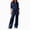 Dark Blue sets for women #2, variant on Xinoom Women's 2 Piece Satin Matching Set, Lapel Button Down Shirt & Drawstring Wide Leg Pants, Elegant Casual Outfit, Gift for Ladies, Dinner Gathering Beige,L