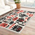 thumbnail image 2 of Abstract Tribal Area Rug 5x8, Colorful Cartoon Rugs for Living Room, Modern Tribal Carpet, Soft Non Slip Machine Washable Fluffy Easy Clean, for Bedroom Dining Room Floor Home Decor Rug Xsu&-8, 2 of 7