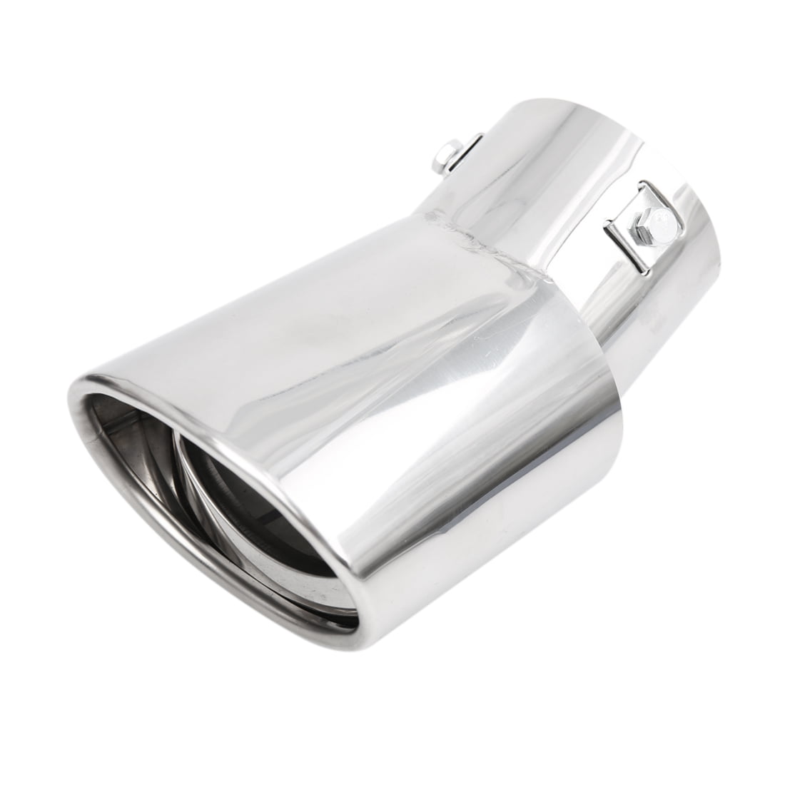 Gorgeri 63mm/2.5inch Chrome Plated Stainless Steel Exhaust Tip Pipe Muffler Modification Exhaust Muffler Blue Burnt 
