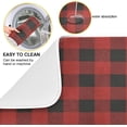 thumbnail image 2 of FREEAMG Red Buffalo Plaid Dish Drying Mat for Kitchen Counter,Super Quick Absorbent Composite Sponge Dish Drying Pad,Heat Resistant Non-Slip Rack Tableware Mat, 18x24 Inch, 2 of 7