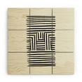 thumbnail image 1 of Society6 Bohomadic.Studio Minimal Series Black Striped Arch 3' x 3' Wood Wall Mural, 1 of 1