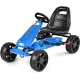 thumbnail image 1 of Costway Go Kart de Pedales Montable para Niños Conducción en Exterior con Asiento Regulable Embrague Freno de Mano Azul, 1 of 9