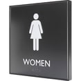 thumbnail image 4 of Lorell, LLR02656, Restroom Sign, 1 Each, Black, 4 of 7