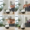 thumbnail image 4 of Airome Botanical Large Ceramic Essential Oil Diffuser250 mL Humidifying Ultrasonic Aromatherapy Diffuser 8 Colorful LED Lights, Up to 24 Hours Intermittent & Continual Mist with Auto Shut-Off, White, 4 of 4