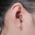 thumbnail image 5 of Limerencia F136 Titanium Hypoallergenic Piercing Jewelry 18G Flat Back Internally Threaded Implant Grade Climber Stud Crawler Earrings for Cartilage,Tragus,Helix,Conch,Nose,Lip Unisex, 5 of 6