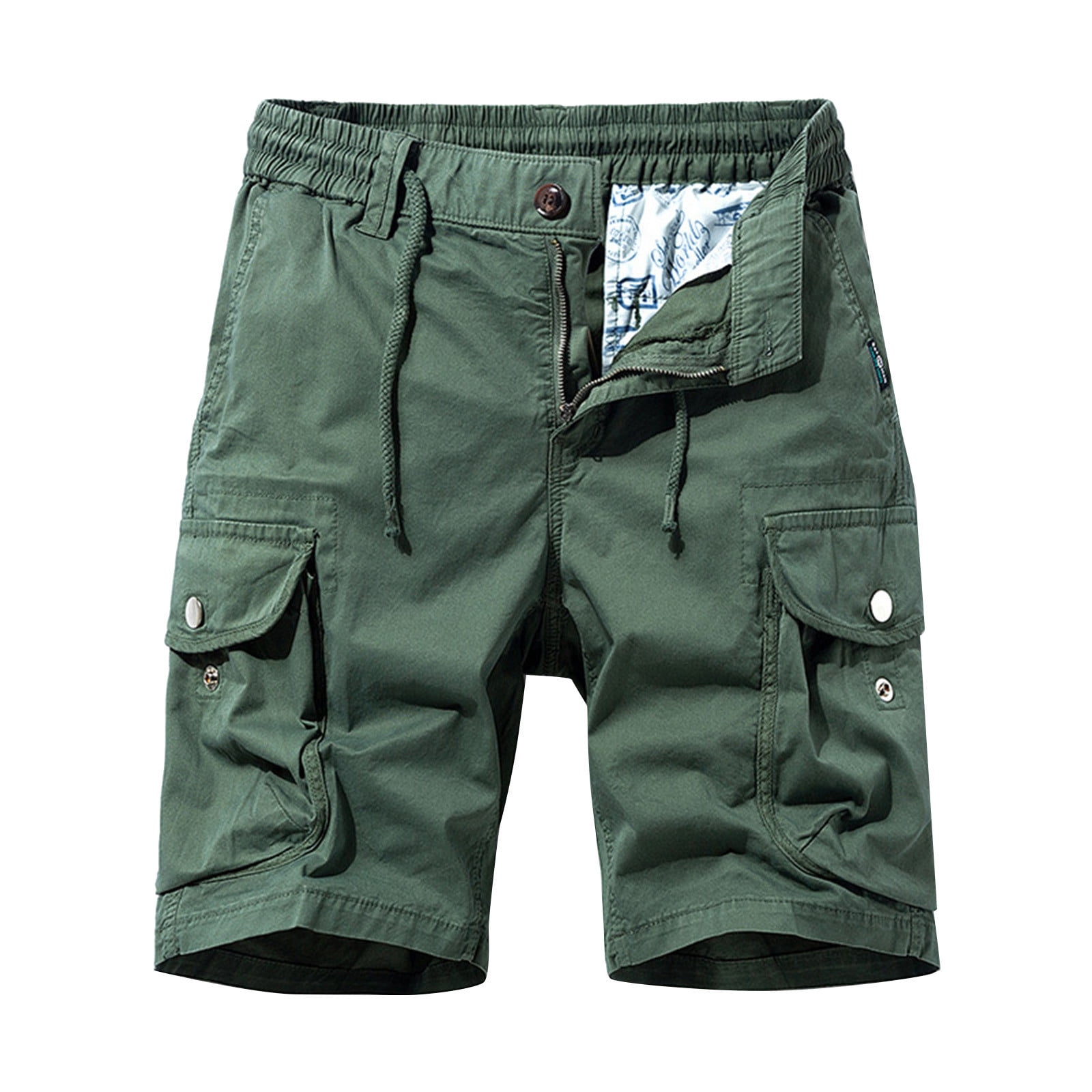 PEASKJP Men's Relaxed Fit Shorts Casual Summer Beach Drawstring