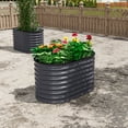 thumbnail image 2 of VEIKOUS 24"H Modular Metal Garden Bed, Many-in-1 Modular Galvanized Planter Box 4x2x2 ft, Gray, 2 of 12