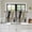 Gray Black, variant on Gray Brown Black Ombre 2 Panel Kitchen Curtains for Small Windows, Modern Farmhouse Oil Painting Bathroom Tier Curtain, Short Window Treatment for Bedroom/Living Room 55"x24"