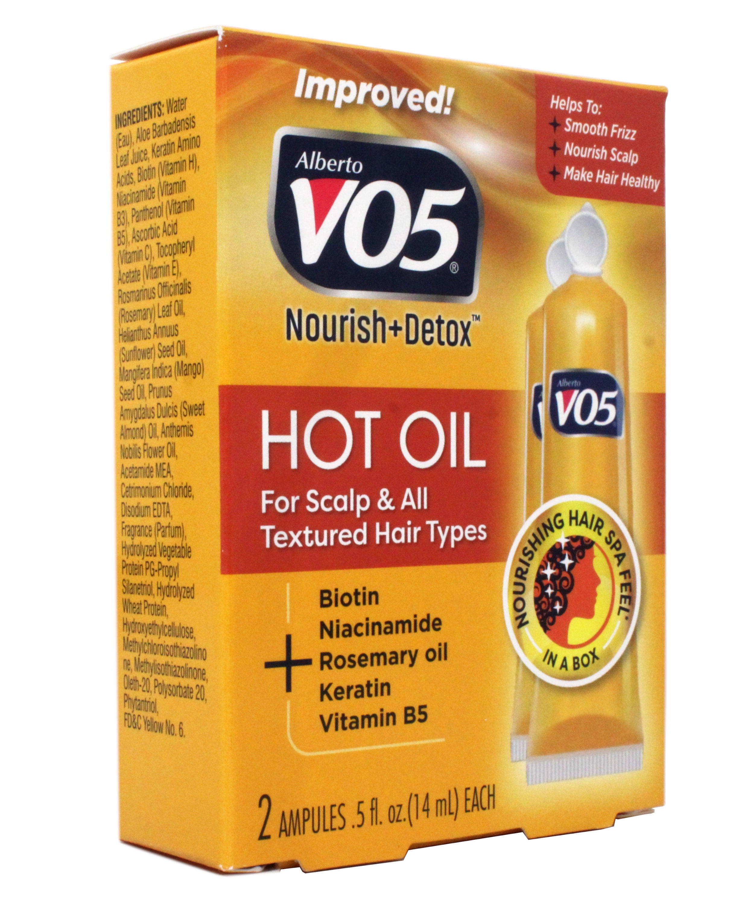 Alberto VO5 Moisturizing Hot Oil Treatment, 0.5 Ounce, 2-Count Tubes (6 Pack)