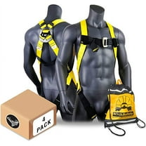 KwikSafety (Charlotte, NC) 4 PACK TORNADO 1D Fall Protection Full Body Safety Harness | OSHA ANSI Industrial Roofing Personal Protection Equipment | Construction Carpenter Scaffolding Contractor