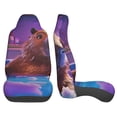 thumbnail image 3 of Sikiie Capybara Bathtub Fun Car Seat Protector 2 Pack Car Seat Cushion Mat, Car Seat Covers for SUV, Truck, Van, 3 of 7