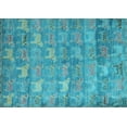 thumbnail image 1 of Ahgly Company Indoor Rectangle Abstract Light Blue Modern Area Rugs, 8' x 10', 1 of 4
