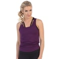 thumbnail image 2 of Women's Active American Fitness Couture Laser Cut Open Back Workout Tank, 2 of 5