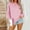 Pink, variant on Womens Loose-Fit Sweatshirt Long Sleeved Solid Color Crewneck Tops Comfy Fall Winter Outfits Clothes 2025 Fashion
