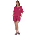 thumbnail image 2 of Inkmeso Solid&nbsp;Short Nightwear Set For Womens Short Sleeves&nbsp;Top and Shorts 2Pcs&nbsp;Loungewear, 2 of 7