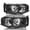 Black Clear, variant on Bryght Halogen Headlights Fits 2002-2005 Dodge Ram 1500 2500 3500