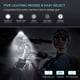 thumbnail image 3 of Juego de luces para bicicleta recargables USB de 1000 lúmenes, 3 faros LED para bicicleta, 3 of 4