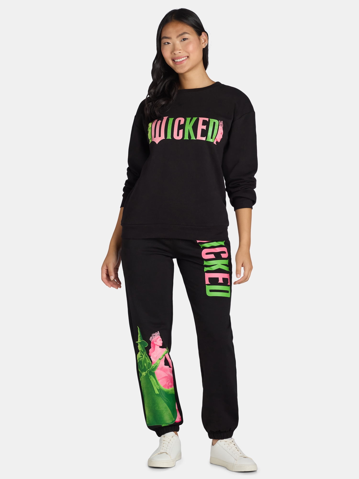Wicked Women's Graphic Sweatshirt with Long Sleeves, Sizes XXS-XXL
