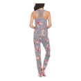 thumbnail image 2 of FLORA Intimates Gray Tank Lace Racerback Floral Sleep Shirt Pajama Top Juniors S, 2 of 2