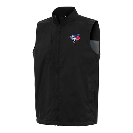 Men s Antigua Black Toronto Blue Jays Brisk Full-Zip Vest