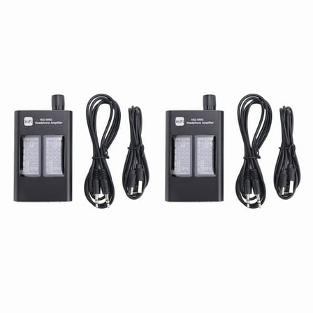 2X Class-A 16-300 Ohm HiFi Headphone Earphone Amplifier 3.5mm Jack Aux Portable Adjustable Audio Amp
