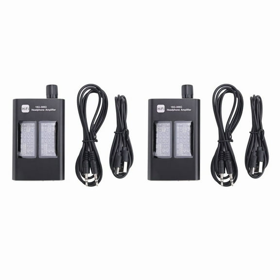 2X Class-A 16-300 Ohm HiFi Headphone Earphone Amplifier 3.5mm Jack Aux Portable Adjustable Audio Amp