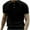 Black, variant on WREESH Men's Summer Solid Button Loose Knitted Short Sleeve Top for Casual Style Red
