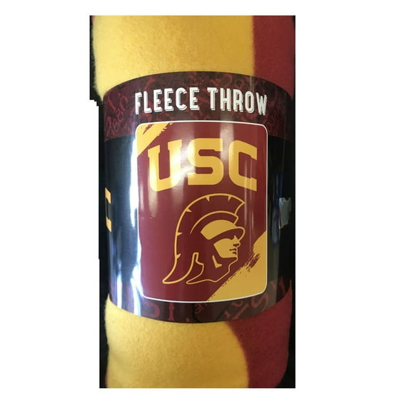 USC Trojans Logo Fleece Throw Blanket