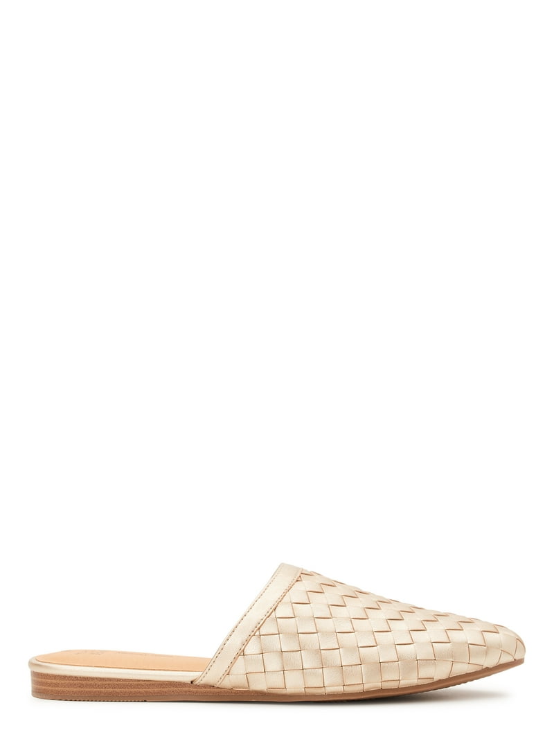 Time and Tru Women's Woven Slip On Mules - Walmart.com