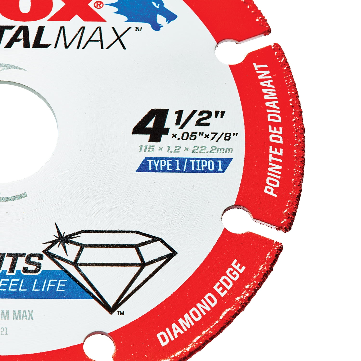 LENOX MetalMax 4-1/2-In. Diamond-Edge Cutting Wheel