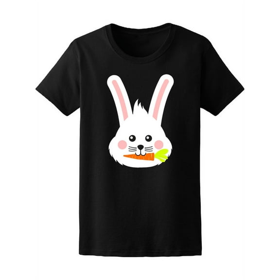 Cute Bunny & Carrot Rabbit Lover T-Shirt Women -Image by Shutterstock, Female x-Large