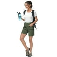 thumbnail image 4 of Xidunhg Women's Hiking Cargo Shorts Quick Dry Nylon Shorts Summer Travel Active Golf Shorts with 6 Pockets Water Resistant Army Green L, 4 of 9