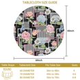 thumbnail image 3 of Pioneer Flower Floral Print Pattern Round Tablecloth 60 X 60 Inch, Wrinkle Resistant Wipeable Table Cloth for Kitchen Dining Picnic Patio Party, 3 of 6