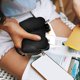 thumbnail image 5 of Monedero con forma de elefante, cartera pequeña para mujer, tarjetero bonito para mujer con correa para la muñeca, 5 of 5